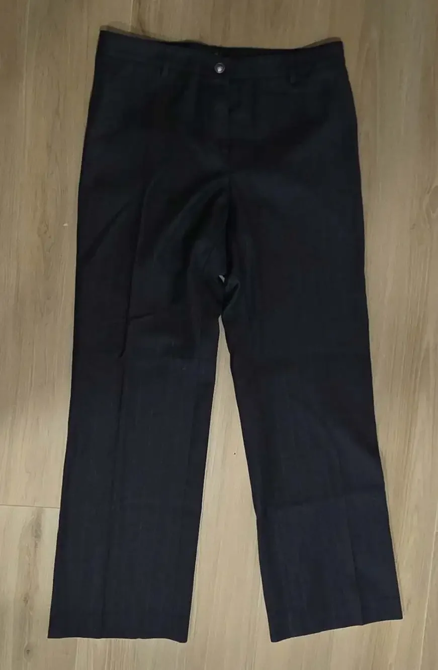 Chanel Pinstripe Wool Cashmere Dress Pants Trousers